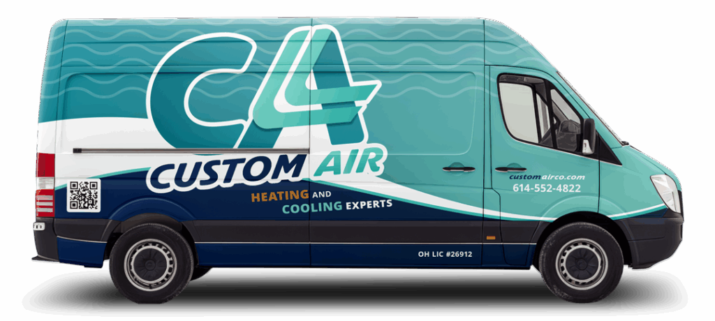 side view of custom air van