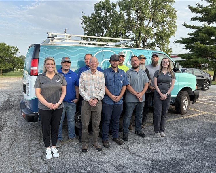 Custom Air Team Photo Infront of Van