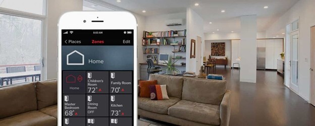 smart phone controlling smart home devices