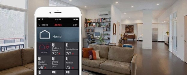 smart phone controlling smart home devices